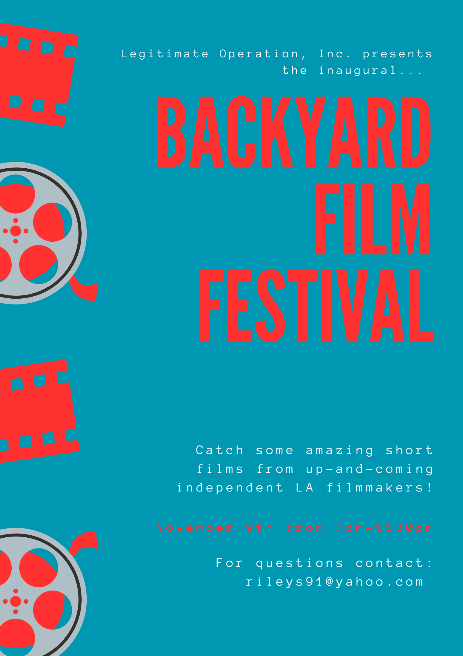 Backyard Film Festival poster